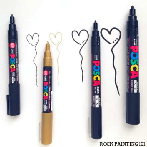 Uni Posca Paint Pens. Our favorite rock painting supply.