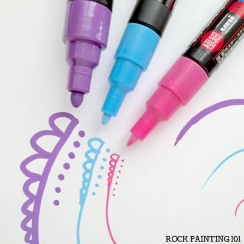 Uni Posca Paint Pens. Our favorite rock painting supply.