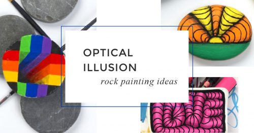 how to make optical illusions ON ROCKS. Rock painting ideas for beginners. #rockpainting101