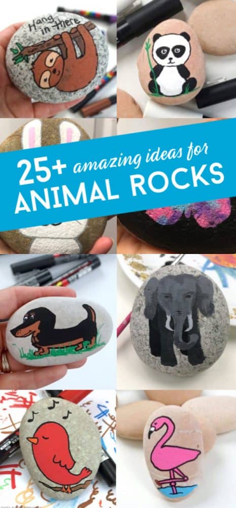 Animal rocks are fun to paint. From adorable bunnies to fun owls, this ever-growing list of animal painted rocks is sure to inspire. Learn how to paint animals on rocks with these step by step video tutorials. #rockpainting101 #animals #paintedrocks