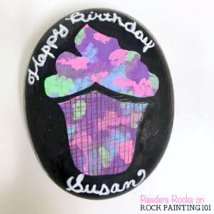 Create beautiful cupcake rocks with this simple technique. From the marbled backdrop to the perfectly symmetrical butterfly, these rock painting techniques are perfect for the beginner.