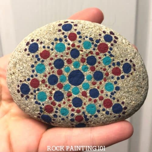 Mandala Rock Painting. Get tips on how to paint a mandala onto a rock. Simple hack, quick tips, perfect for the rock painting beginner.