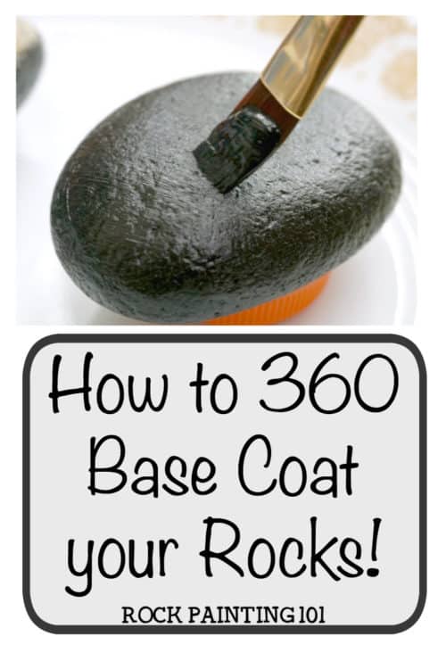 Give your rocks an all around base coat with these rock painting for beginner tips. #coatrocks #basecoat #howtopaintrocks #rockpaintingtips #paintingtips #360basecoat #rockpainting101