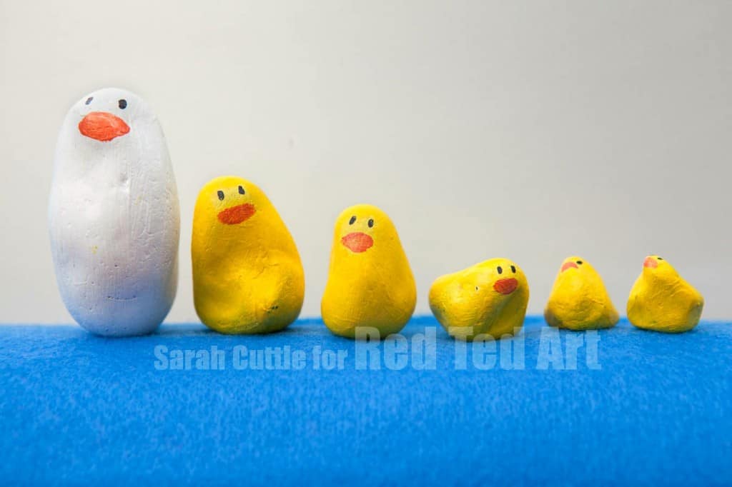 Painted Rock Chicks from Red Ted Art