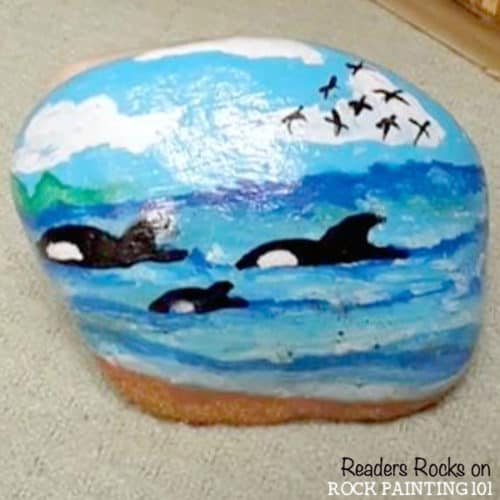 How to paint beach painted rocks. Paint fun waves onto stones with this video tutorial.