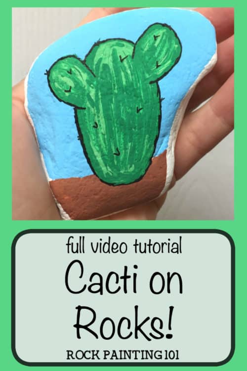 Learn how to paint a cactus on rocks with this simple video tutorial. Grab your paint pens or your favorite paint brush and let's dig into this fun stone painting idea. #cactusrocks #cactuspainting #cactusrockspainted #rocksdiy #rockpainting #stonepainting #howtopaintacactus #cacti #rockpainting101