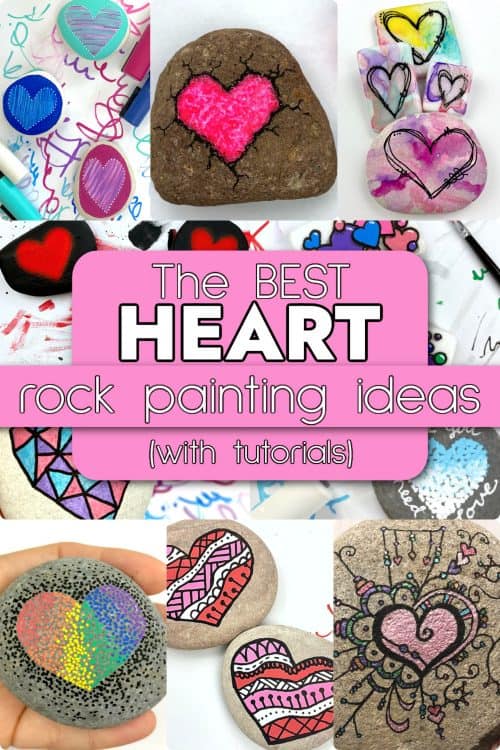 the best heart rock painting ideas with tutorials