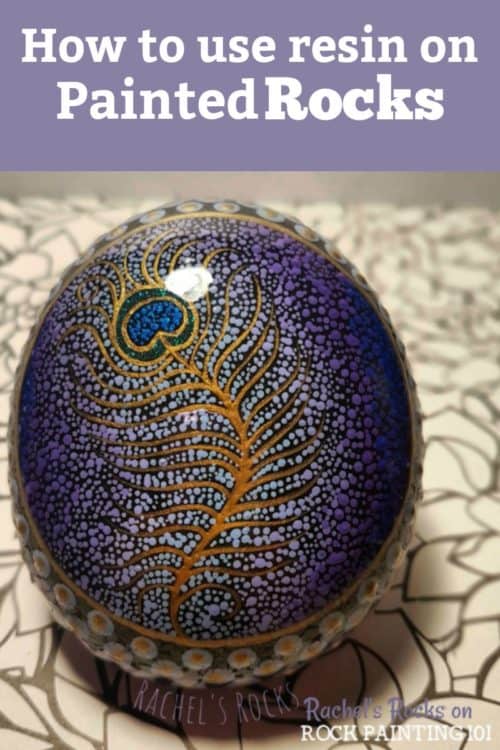 Learn how to make beautiful and glossy rocks using resin. These tips will help you to create amazing painted rocks! #resin #paintedrocks #glossy #howtopaintrocks #rockpaintingideas #stonepainting #rockpainting101