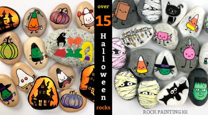 Over 40 easy Halloween rock painting ideas guaranteed to wow!