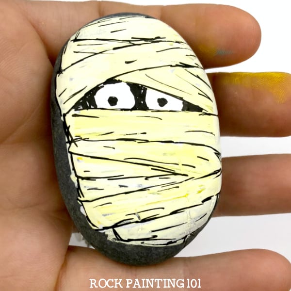 These mummy rocks can be painted in any color you want.