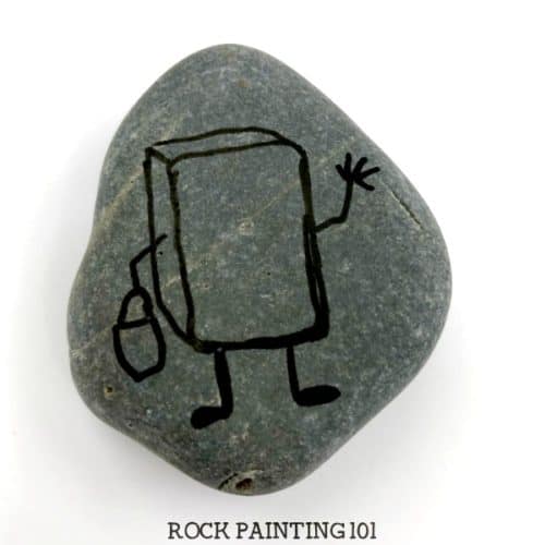 Paint this fun chocolate bar painted rock and you'll have another adorable Halloween trick-or-treater rock. And you'll learn how to draw a fun piece of candy. #chocolatebar #rockpainting #stonepainting #howtodraw #trickortreat #happyhalloween #funrocks #rockpainting101