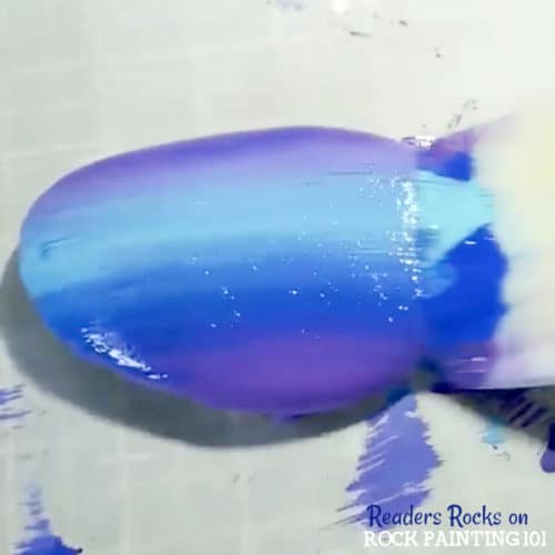 This technique for painting a gradient base coat is fast and easy. Check out the step by step tutorial and you'll be creating amazing painted rocks in no time!