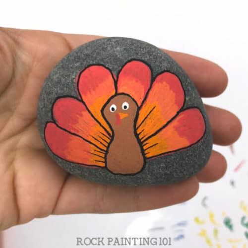 How To Paint An Easy Turkey To Make A Fun Fall Painted Rock