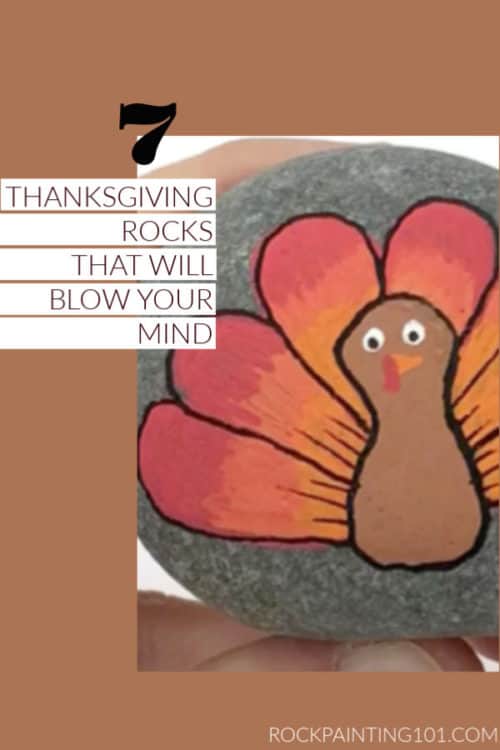 These fun Thanksgiving painted rocks are perfect for giving, decorating your dinner table, or to use as place card holder. Which will you create first? #thanksgiving #rockpainting #paintedrocks #thanksgivingcrafts #holidaytabledecor #thanksgivingactivities #rockpainting101