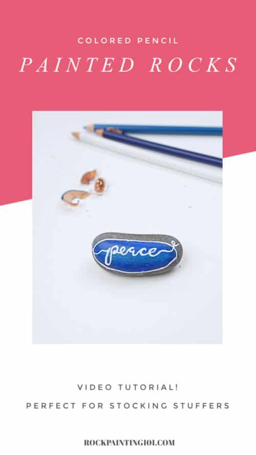 Did you know that you can use colored pencils to paint rocks? This inexpensive and versatile craft supply is perfect for created blended base coats and a smooth surface for hand lettering. #basecoat #coloredpencils #howtopaintrocks #rockpaintingsupplies #rockpainting #forbeginners #rockpainting101