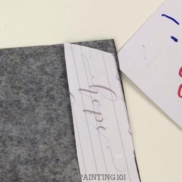 How to use carbon paper to hand letter on rocks Rock Painting 101