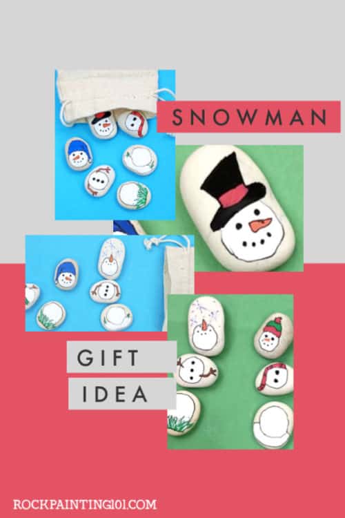 These snowman painted rocks will make amazing gifts this holiday season! Mix and match them for a fun game that kids will love to play with! #snowmanrockpainting #snowmangifts #stockingstuffers #paintedrockgifts #doyouwantobuildasnowman #rockpainting101