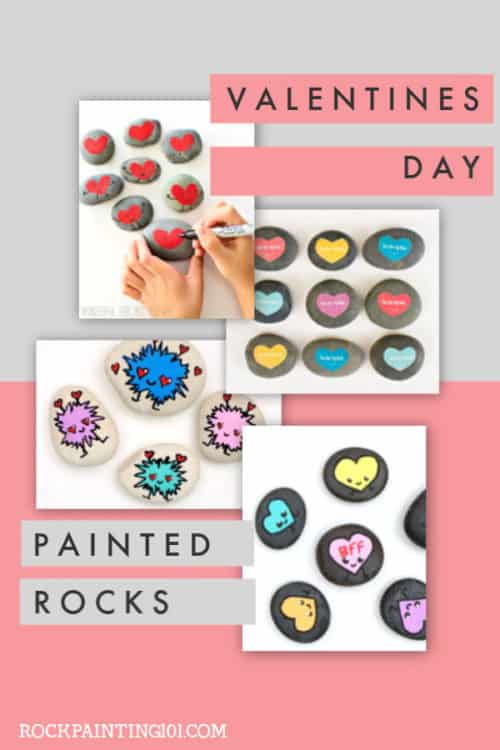 Show your love with these Valentine's Day painted rocks. They make great gifts and are guaranteed to bring a smile to your favorite people. #rockpainting101