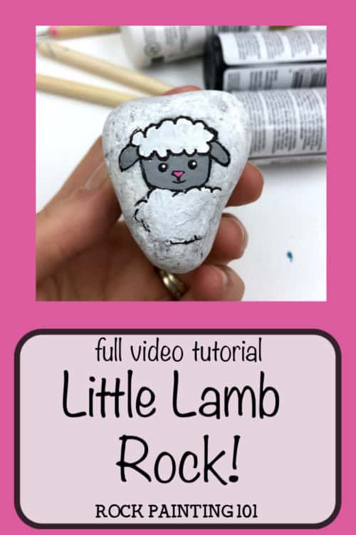 Lamb painted rocks are great Easter Rock painting ideas. You can paint this lamb as a story stone as well. 
