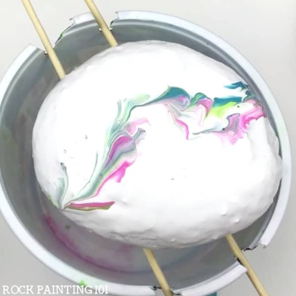How to save paint when pour painting on rocks - Rock Painting 101