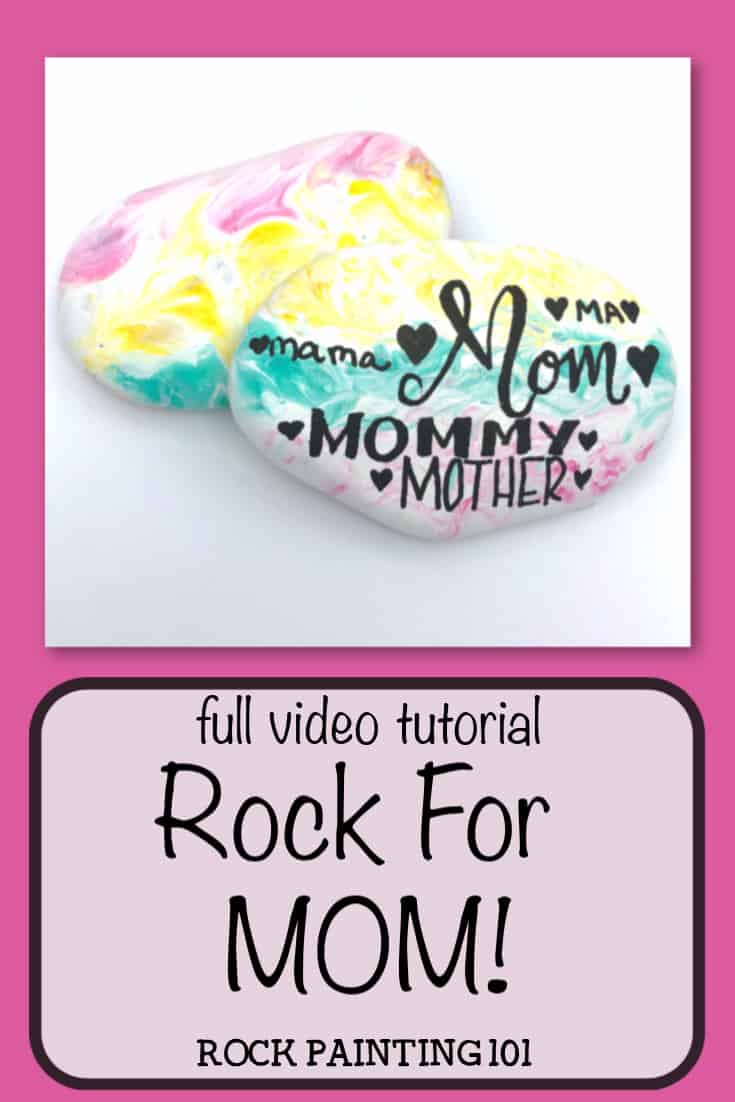 This fun Mother's Day rock painting idea is perfect for beginners! 