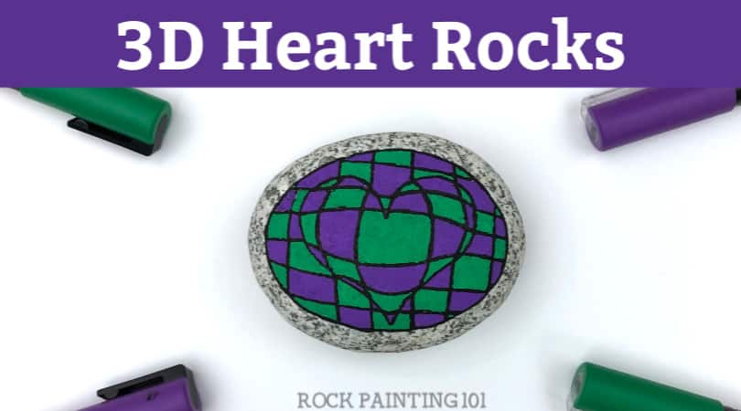 How to Draw a 3D Heart onto a Rock
