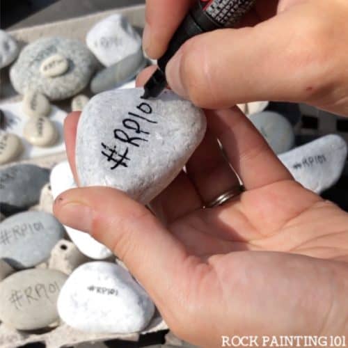 Learn what and why you should put a hashtag on rocks you paint. #RP101