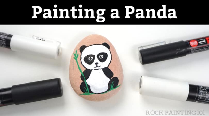 How to paint pandas onto rocks