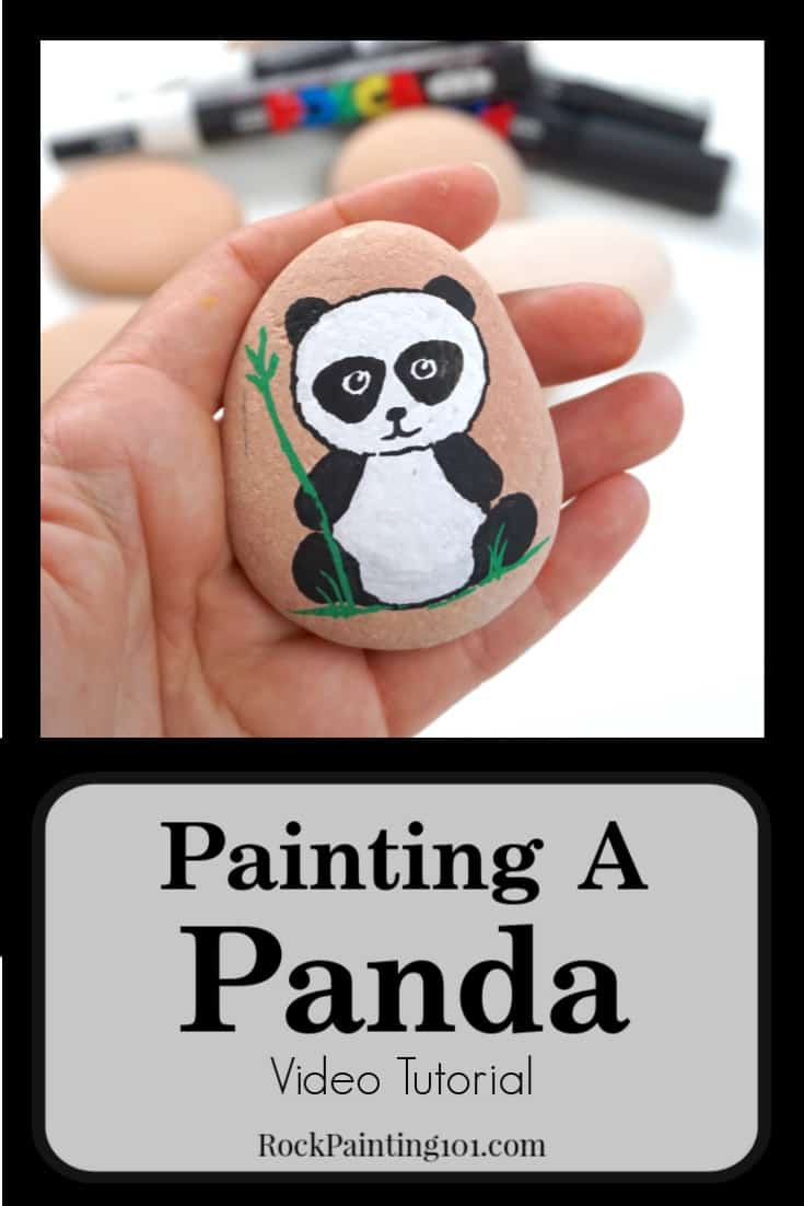 How to paint pandas onto rocks - Rock Painting 101