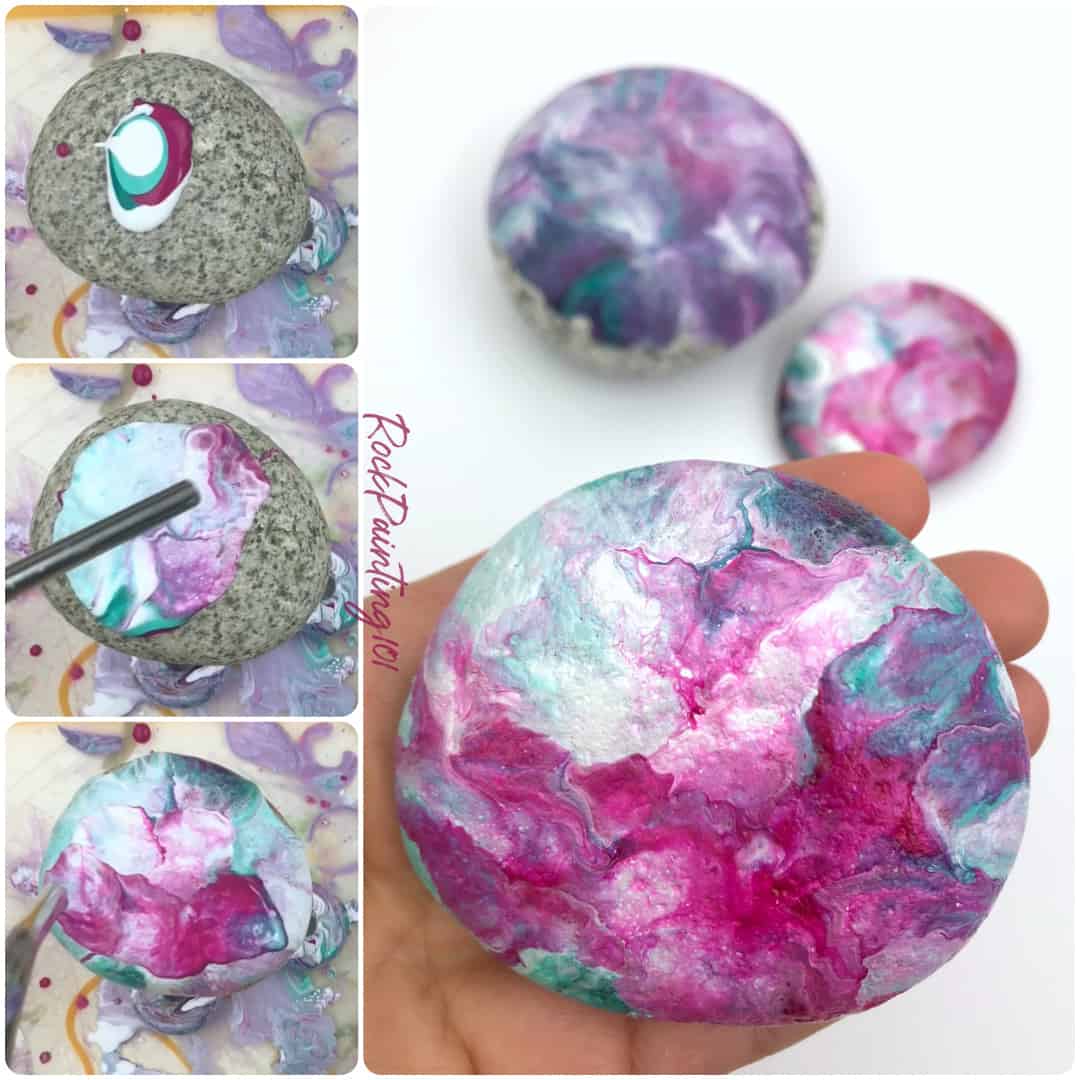 How to Create Stunning Air Burst Acrylic Painted Stones - Rock Painting 101