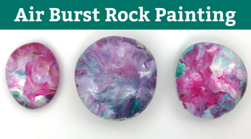 How to Create Stunning Air Burst Acrylic Painted Stones