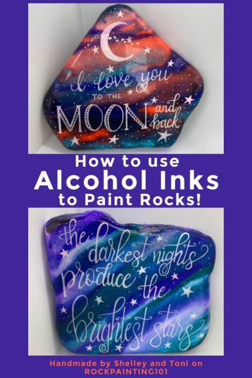 Using alcohol inks on rocks. Learn to blend alcohol inks for beautiful rock painting designs.