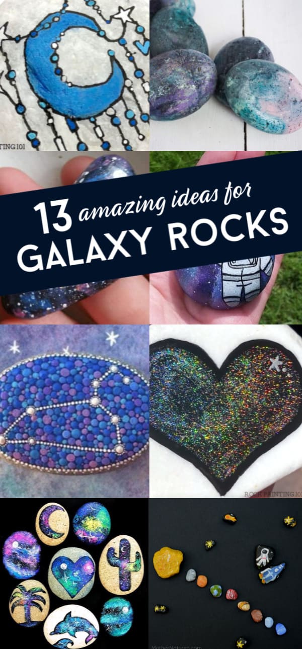 How to make space rocks with holographic acrylic paint