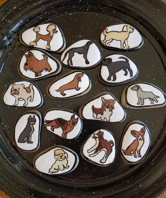 8 Dog Rock Painting Ideas that are too cute to miss! - Rock Painting 101