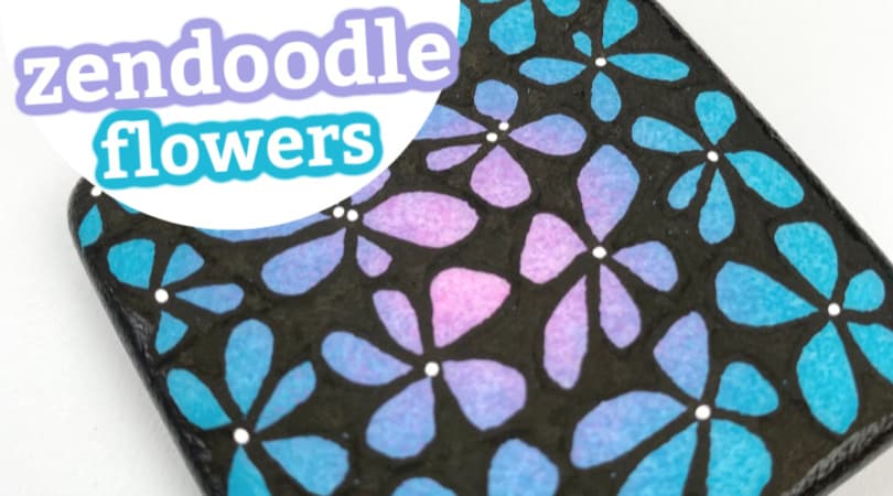 Small Zendoodle Flowers with Video Tutorial