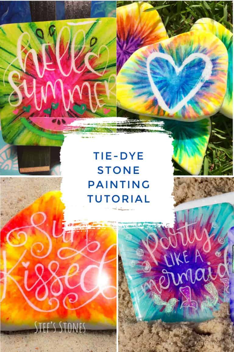How to Paint Tie Dye Rocks with Alcohol Ink Rock Painting 101