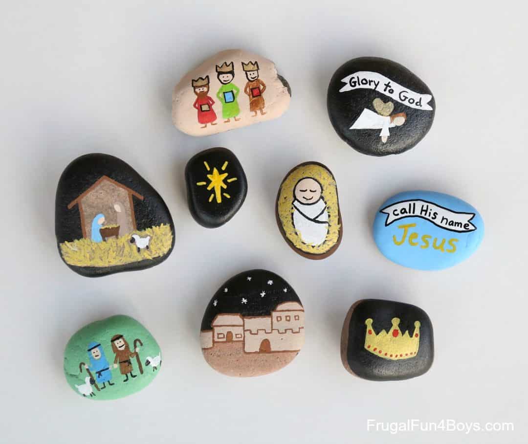 15 Nativity painted rocks: Easy rock painting ideas. - Rock Painting 101