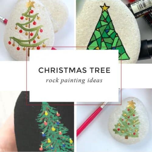 These Christmas trees painted on rocs are perfect for your Christmas crafting. Use them to decorate your holiday table, use them as stocking stuffers, or hide around the city.