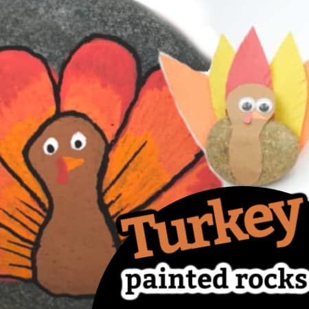 18 easy turkey painted rocks to create this Thanksgiving