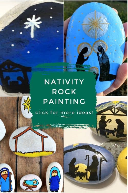 These nativity painted rocks are perfect for your Christmas rock painting. Use them to decorate your holiday table, use them as stocking stuffers, or hide around the city. #rockpainting101 #nativity #paintedrocks