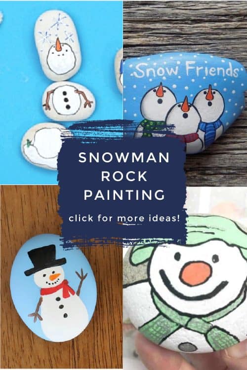 9 Easy Snowman Painted Rocks Rock Painting 101