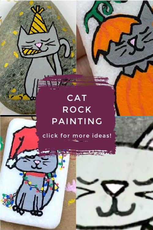 7 adorable Cat rock painting ideas - Rock Painting 101