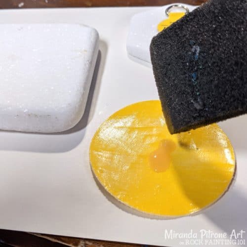 How to add wall hanger to your painted rocks step by step