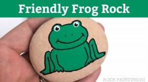 Friendly Frog Rock painting idea