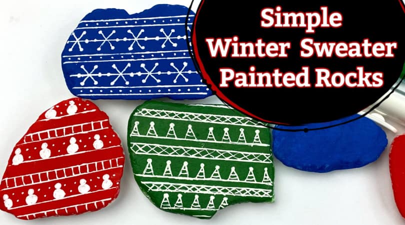 How to Paint Winter Sweater Designs on Rocks