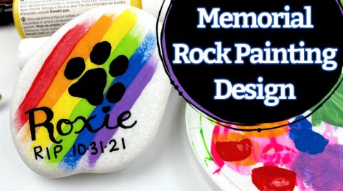 memorial rock painting design