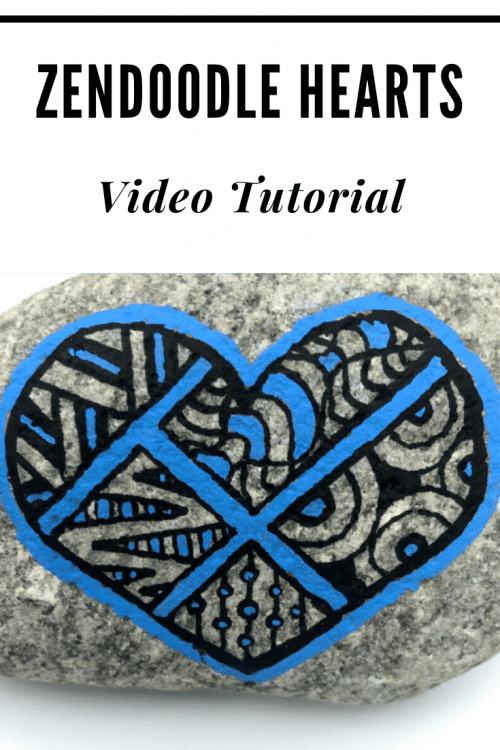 How to create a zendoodle heart design