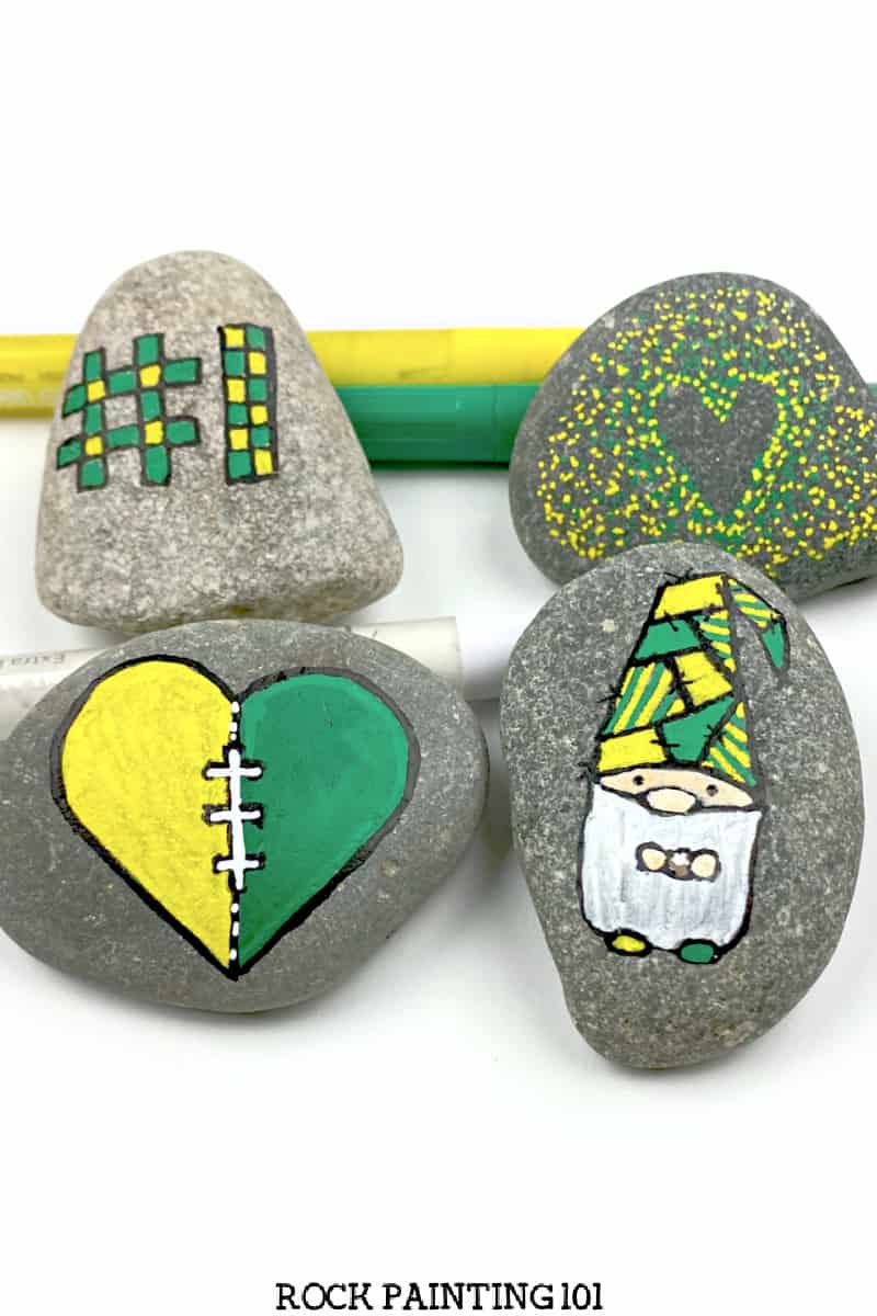 Easy Football Painted Rocks to Spread Team Spirit Rock Painting 101
