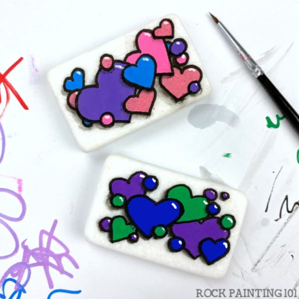 How to Paint a Heart with Dotting Tools - Rock Painting 101