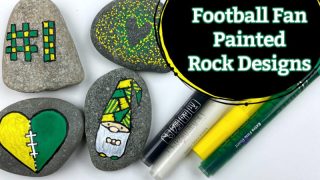 football fan painted rock designs